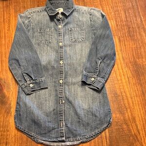 Old Navy Girls Denim Shirt Dress - Blue